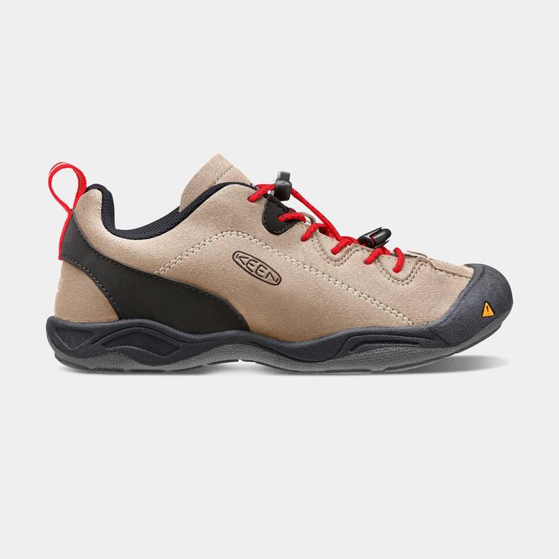 Keen Jasper Kids Casual Shoes Khaki/Red Sale (9703-PMOUS)